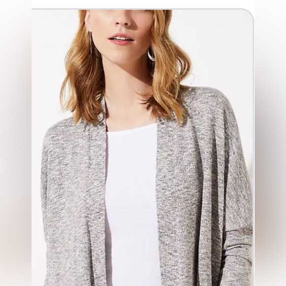 Loft Dolman shimmer open cardigan. - Picture 1 of 4